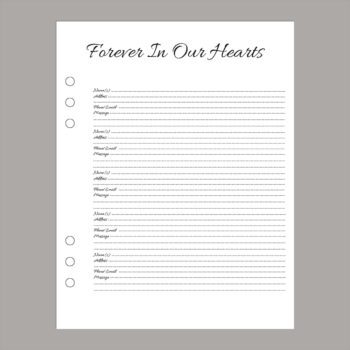 Funeral Memorial Guest Book | K&amp;L Looseleaf Products, Inc.