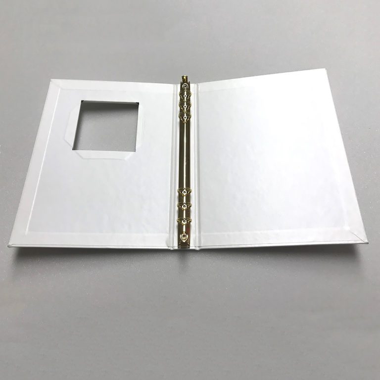 Funeral Memorial Guest Book, White, Laying Flat Open